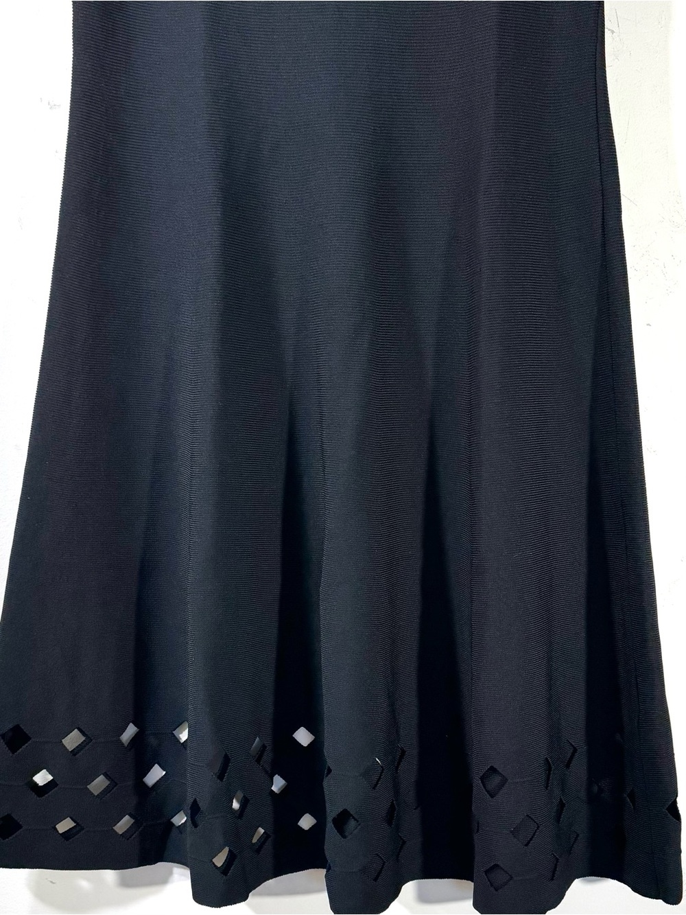 Nic+Zoe Black Time Out Twirl Midi Dress Laser cut out Large - Picture 5 of 9